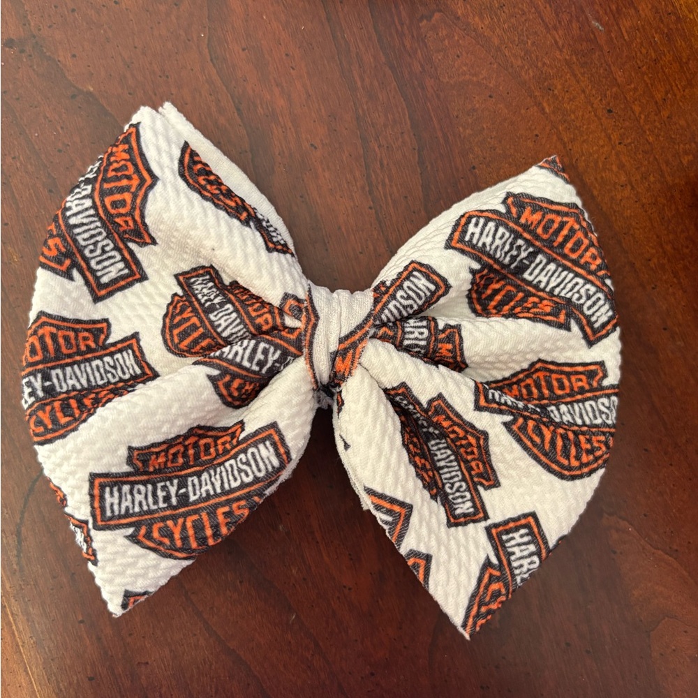 Harley-Davidson Kids' Logo Bow in Orange and Black